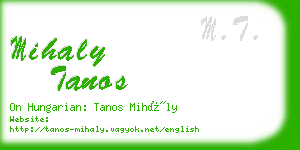 mihaly tanos business card